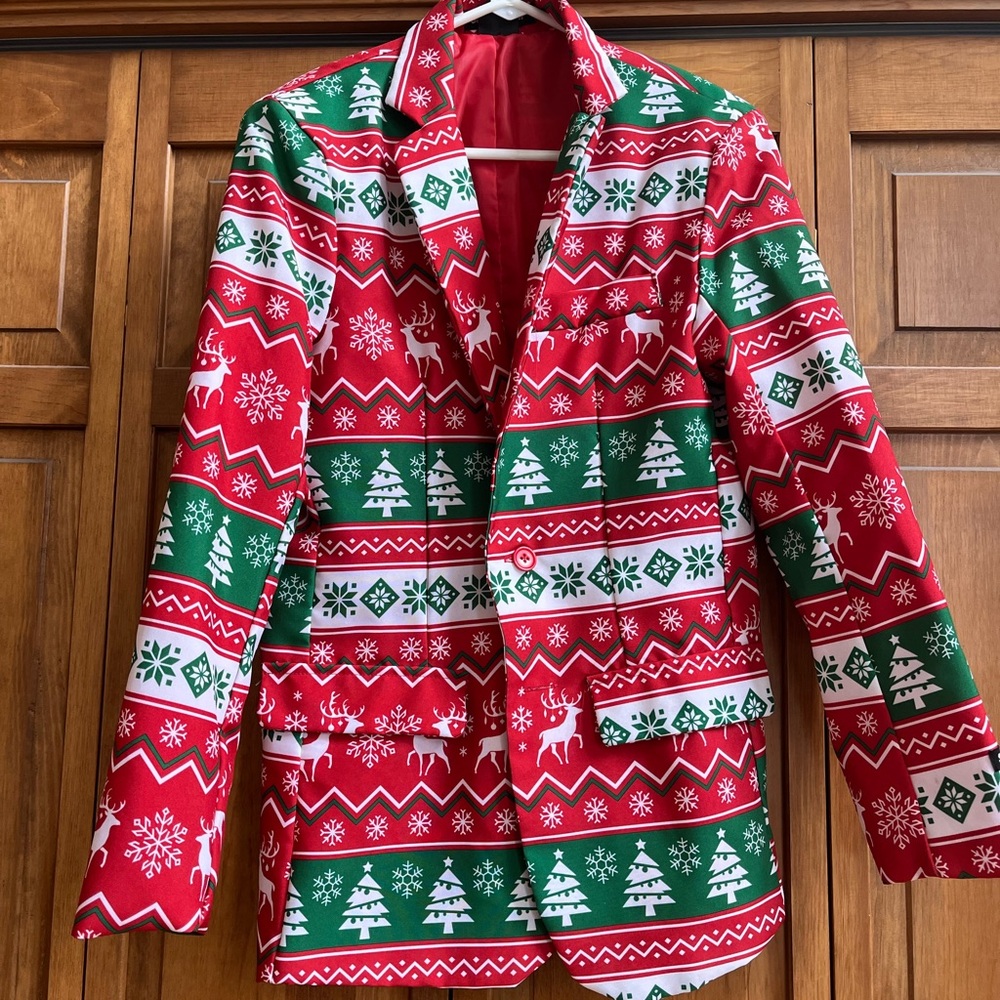 Holiday Patterned Men's Blazer